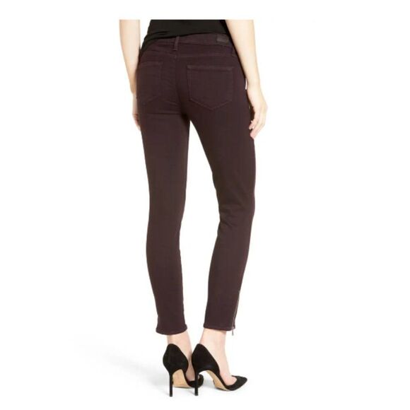 Paige Transcend Verdugo Ankle Zip Skinny Jeans Color Deep Vineyard Size … - Picture 2 of 9